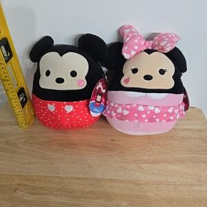 Disney Squishmallow Mickey & Minnie Mouse 8" Plush NWT  Bundle